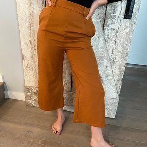 Wide Leg Rust Orange Flare Pants